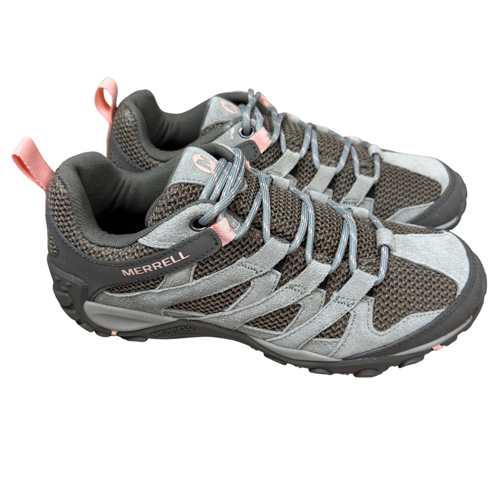 Merrell Alverstone Aluminum Grey Pink Hiking Shoes J033034 Womens 9